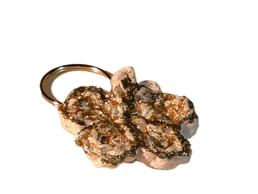 Crochet "Gold" Painted Butterfly Keychain | Handmade Accessory | Decorative Keychain