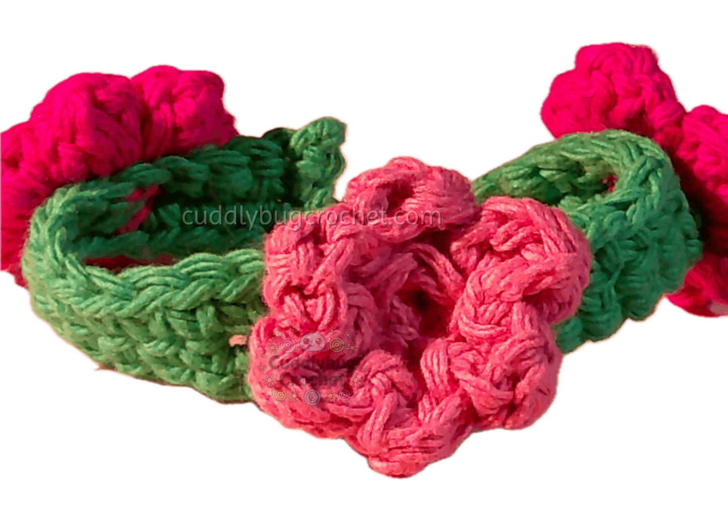Crochet Pink Flower Bracelet | Handmade Accessory