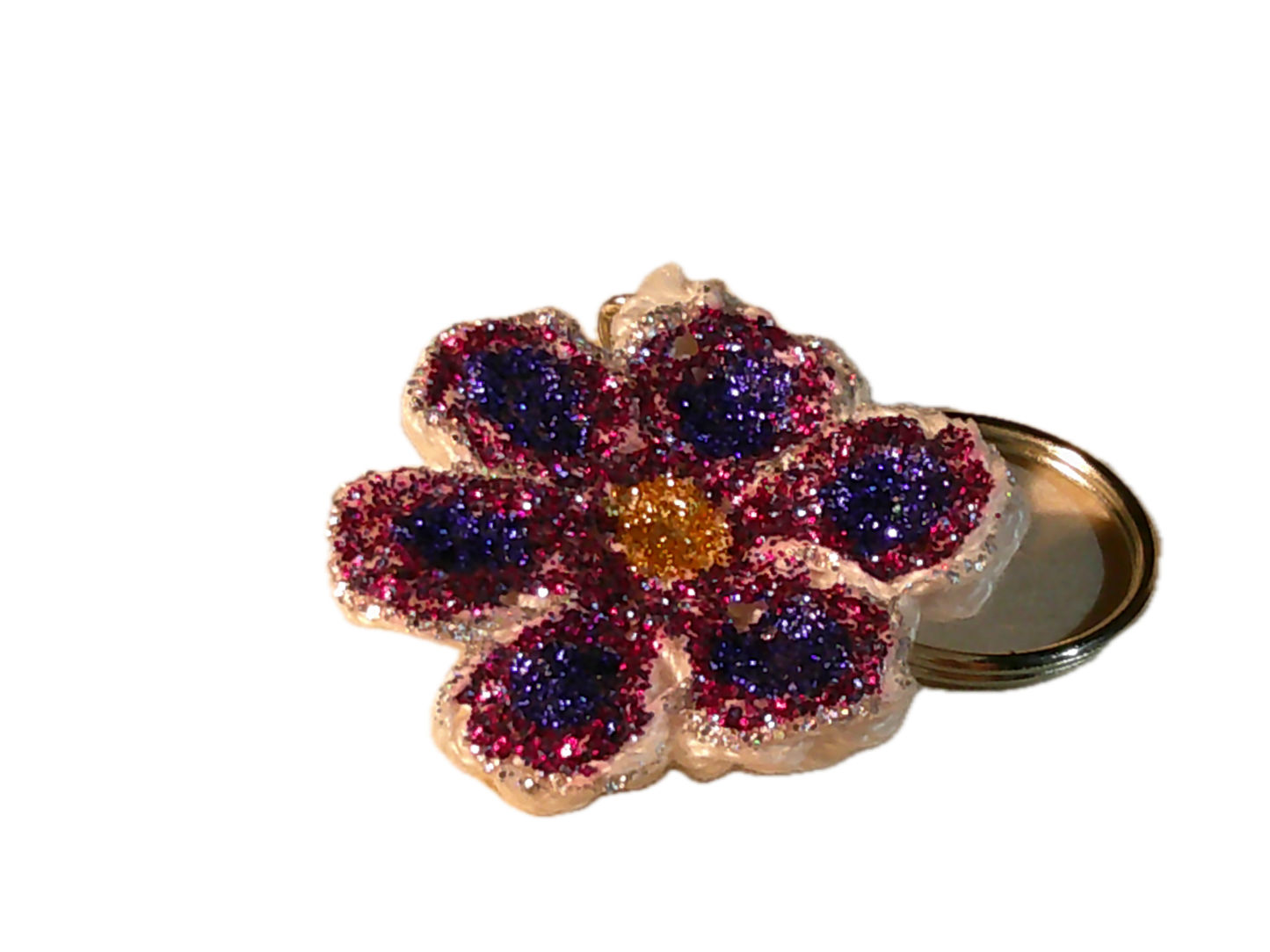 Crochet Painted Flower Keychain | Handmade Accessory | Decorative Keychain