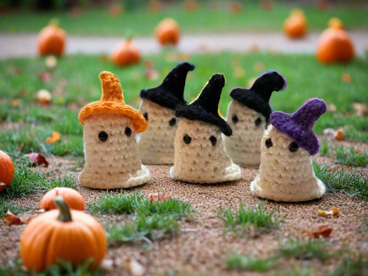 Crochet Witchy Ghost - Handmade Fall Seasonal Decoration